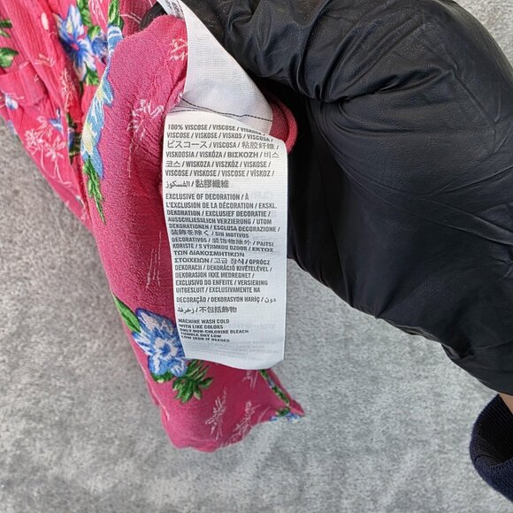 Hollister Shirt Womens Medium Floral Sleeveless Button Up Hawaiian Summer Top - Picture 6 of 7